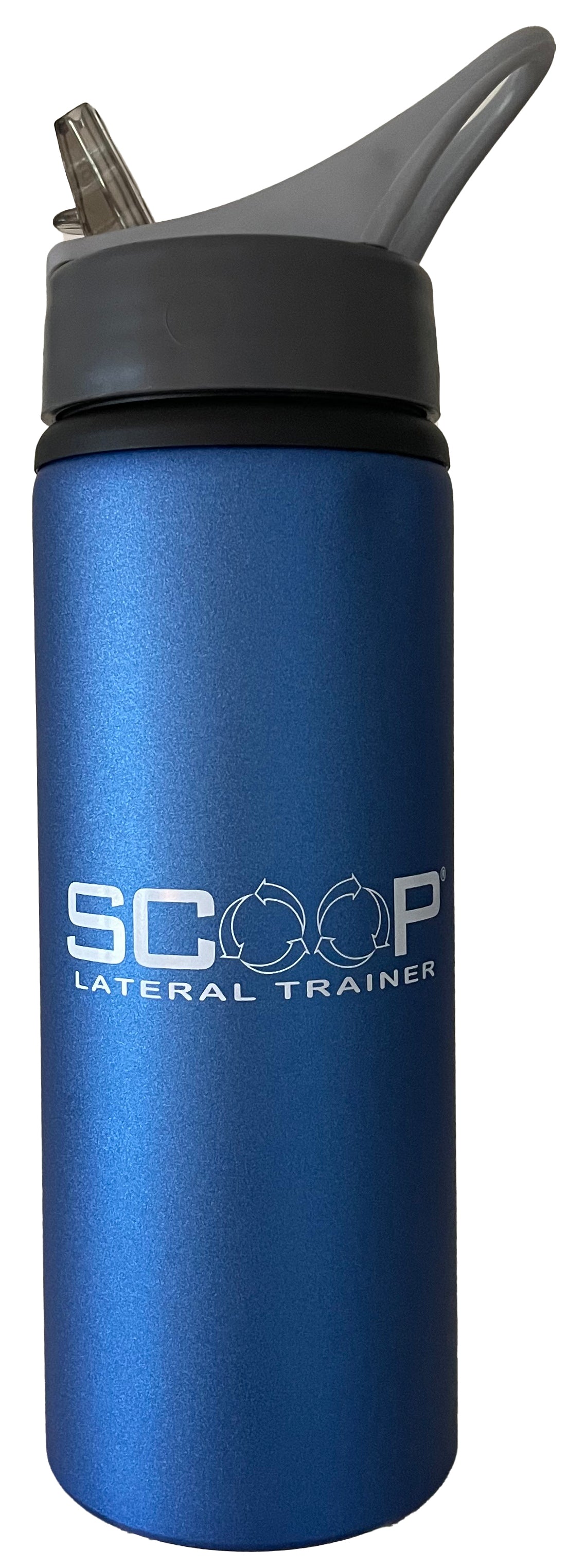 Scoop Aluminum BPA Free Water Bottle with folding "straw".