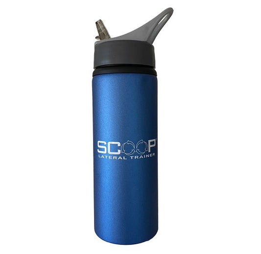Scoop Aluminum BPA Free Water Bottle with folding "straw".